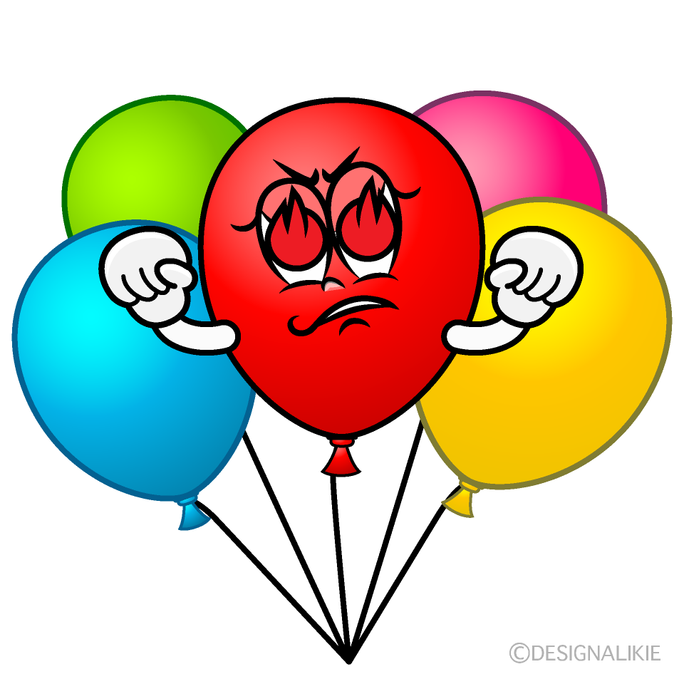 Enthusiasm Colorful Balloon Cartoon Character Image