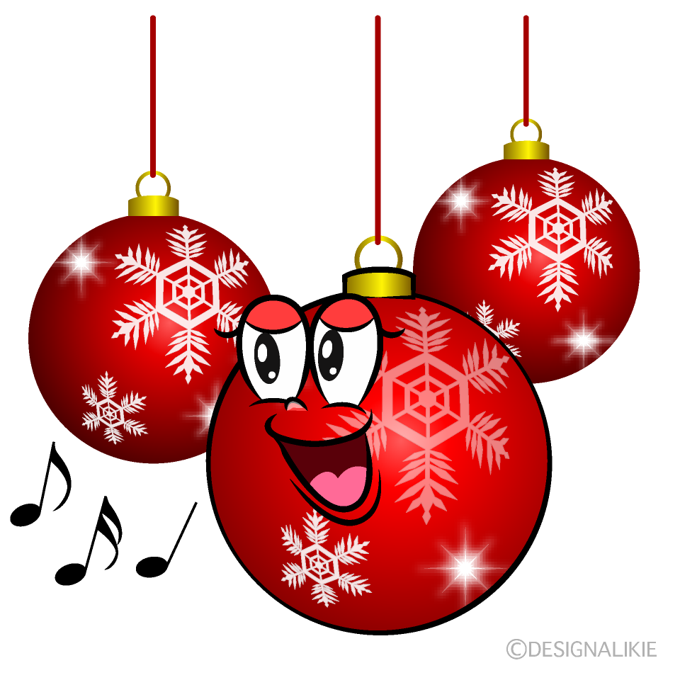 Singing Christmas Ornaments Cartoon Character Image