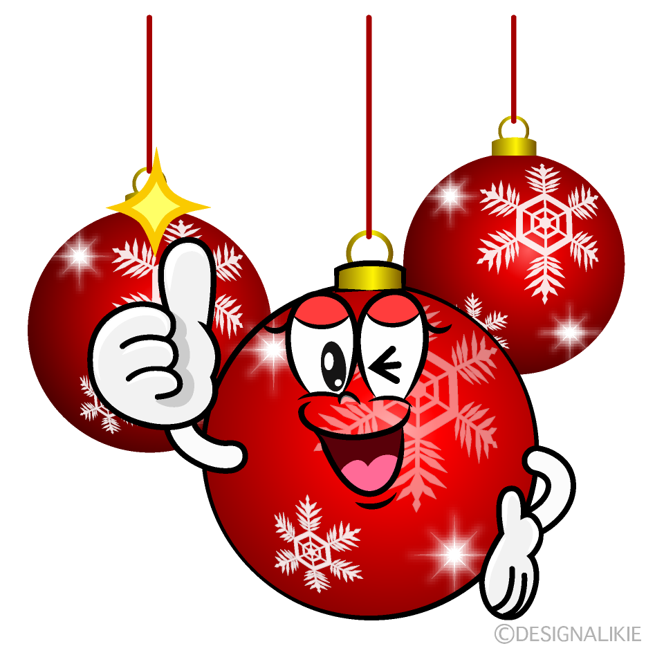 Thumbs up Christmas Ornaments Cartoon Character Image