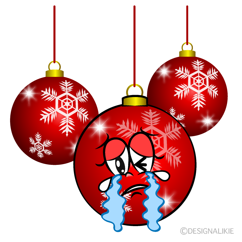 Crying Christmas Ornaments Cartoon Character Image