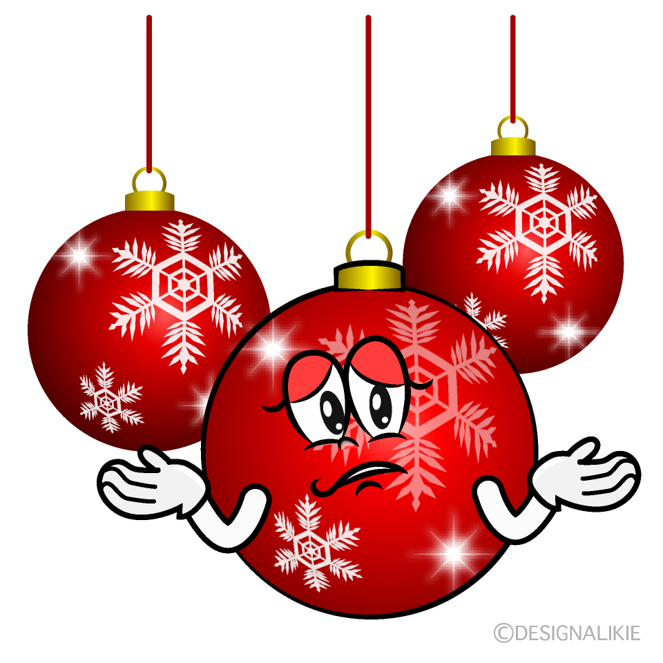 Troubled Christmas Ornaments Cartoon Character Image