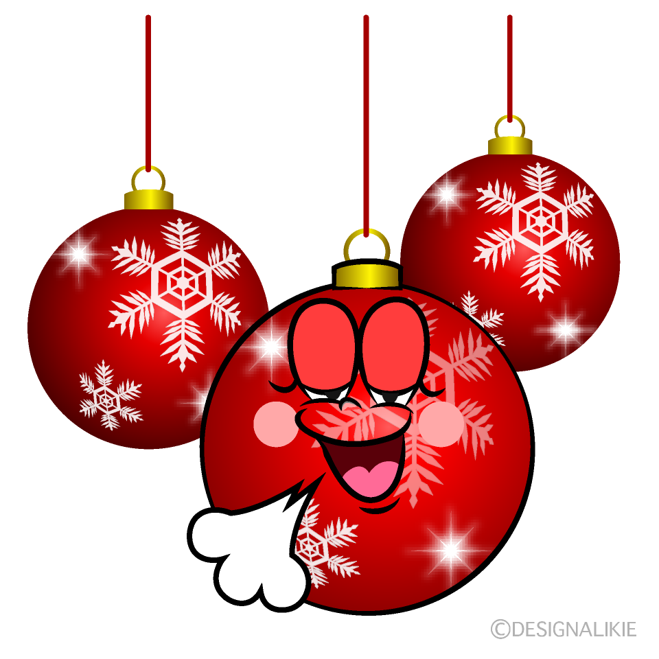 Relaxing Christmas Ornaments Cartoon Character Image