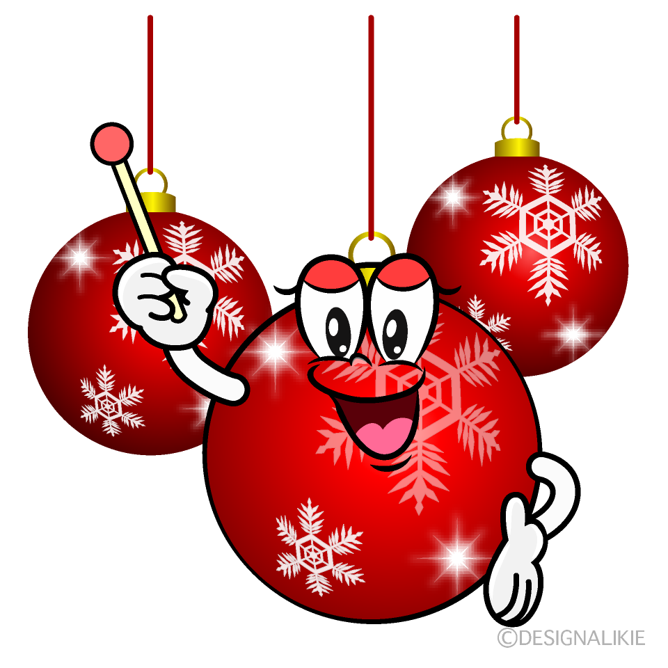 Speaking Christmas Ornaments Cartoon Character Image