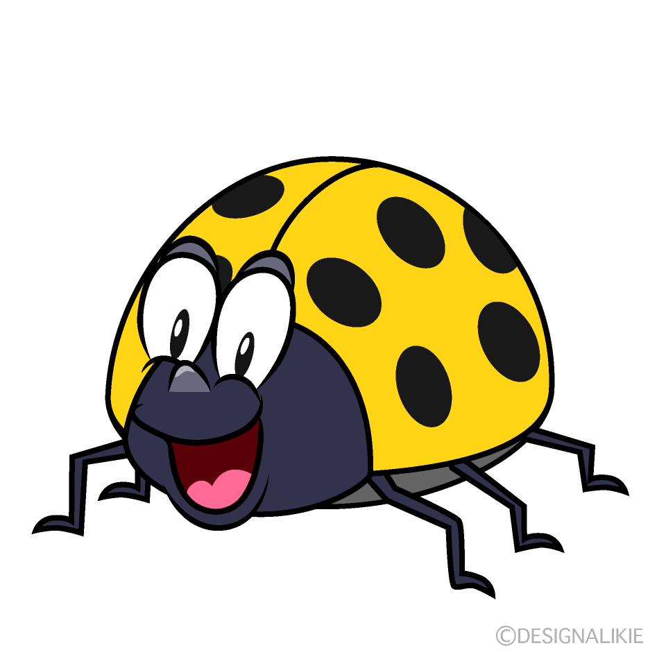 Surprising Yellow Ladybug Cartoon Character Image