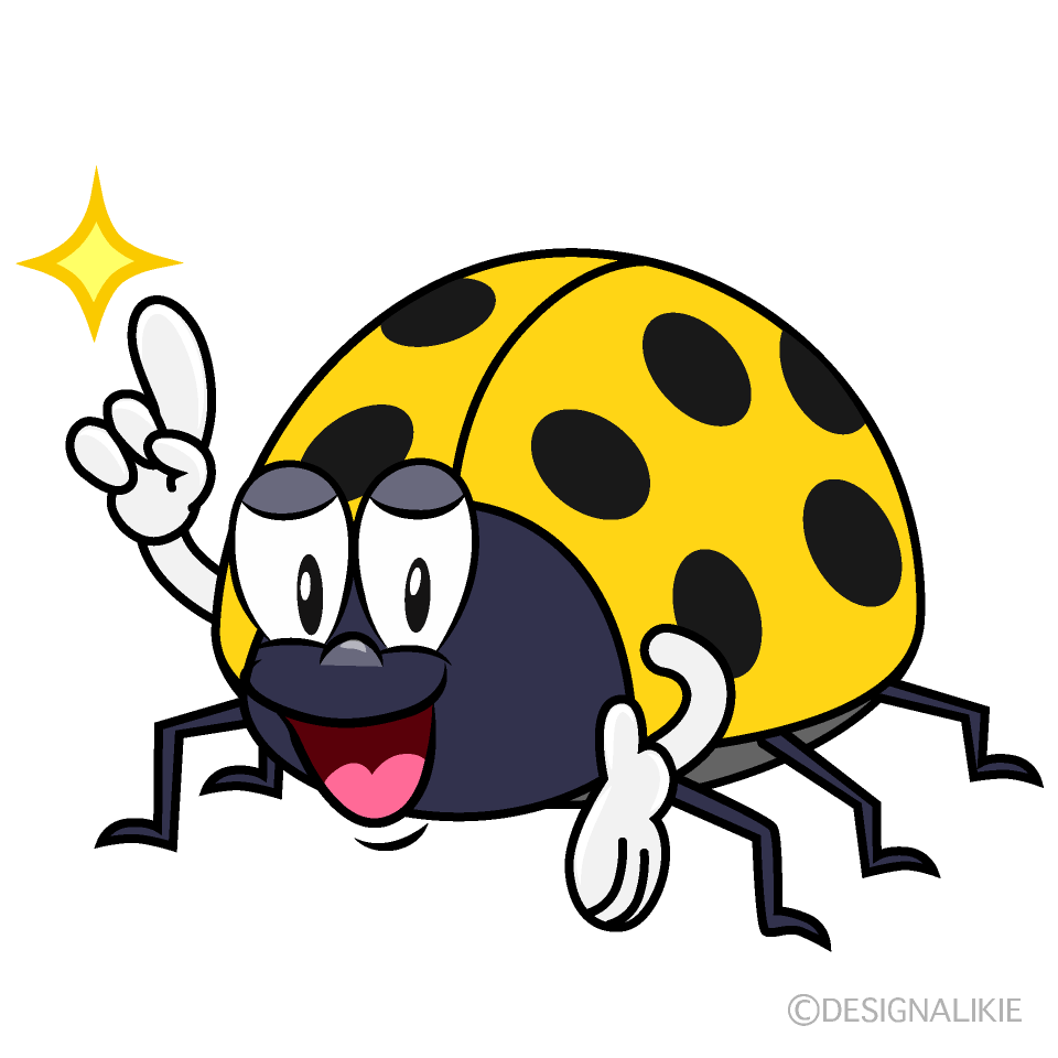 Posing Yellow Ladybug Cartoon Character Image