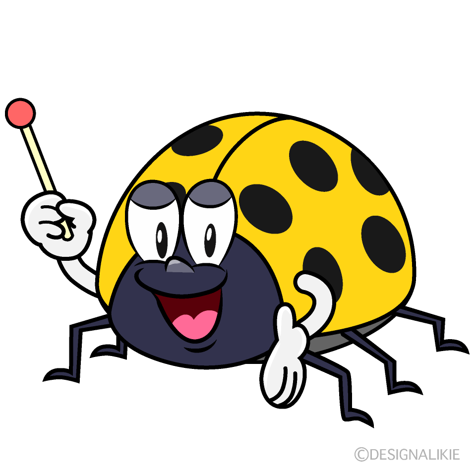 Speaking Yellow Ladybug Cartoon Character Image