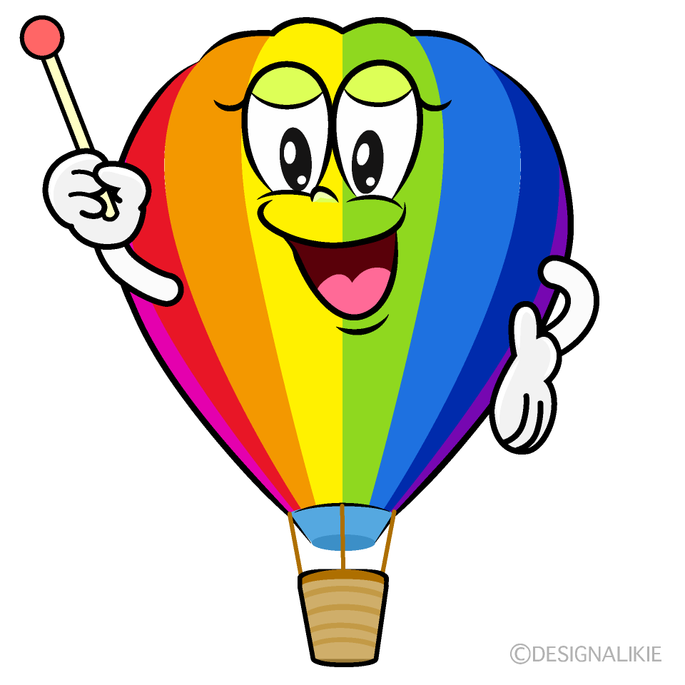 Speaking Rainbow Airballoon Cartoon Character Image