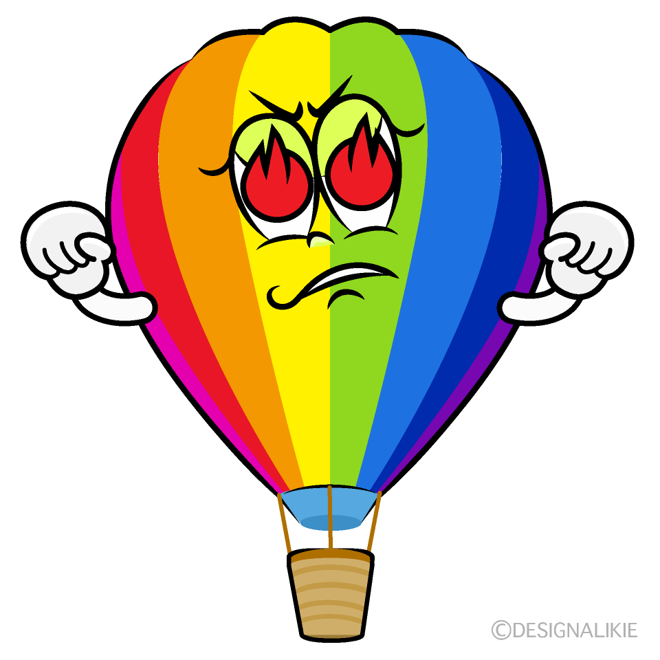 Enthusiasm Rainbow Airballoon Cartoon Character Image