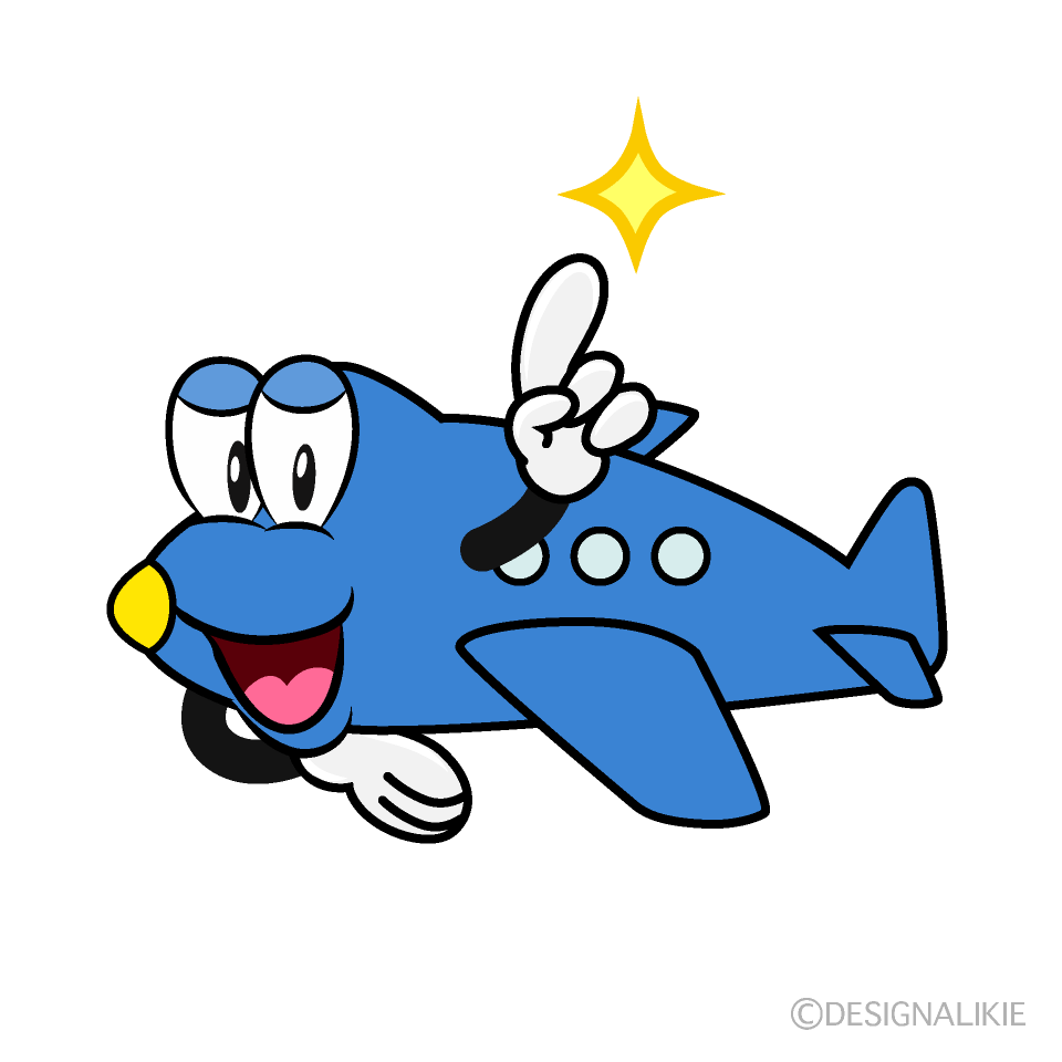 Posing Plane Cartoon Character Image