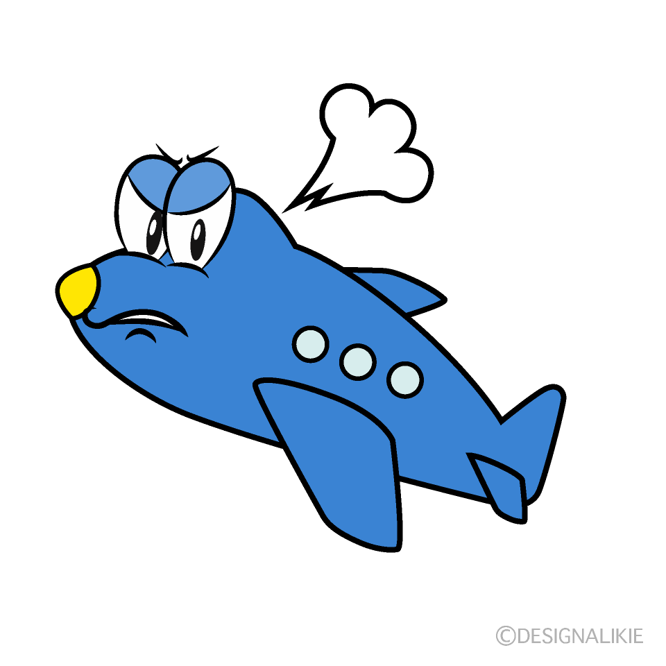 Angry Plane Cartoon Character Image