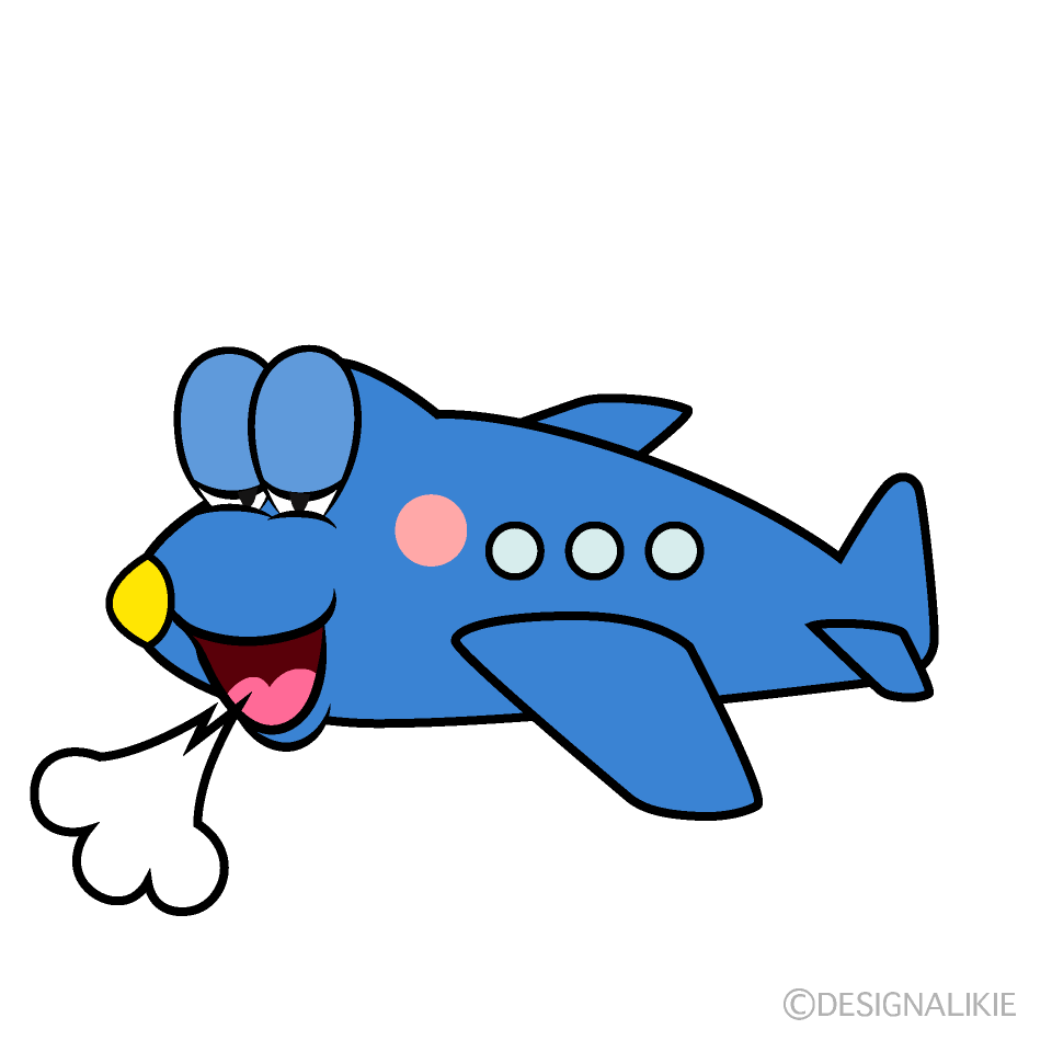 Relaxing Plane Cartoon Character Image