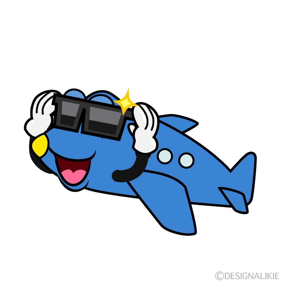 Cool Plane Cartoon Character Image