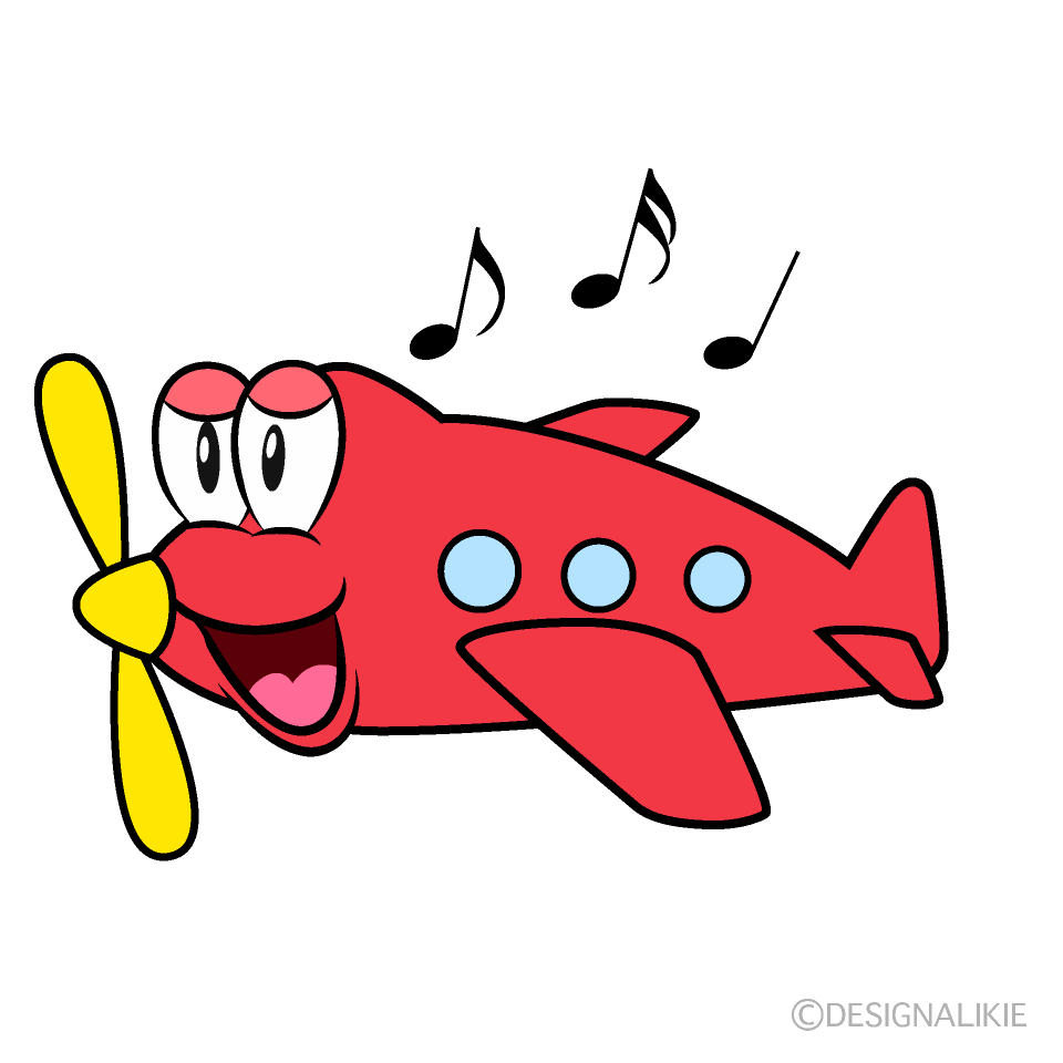 Singing Prop Plane Cartoon Character Image