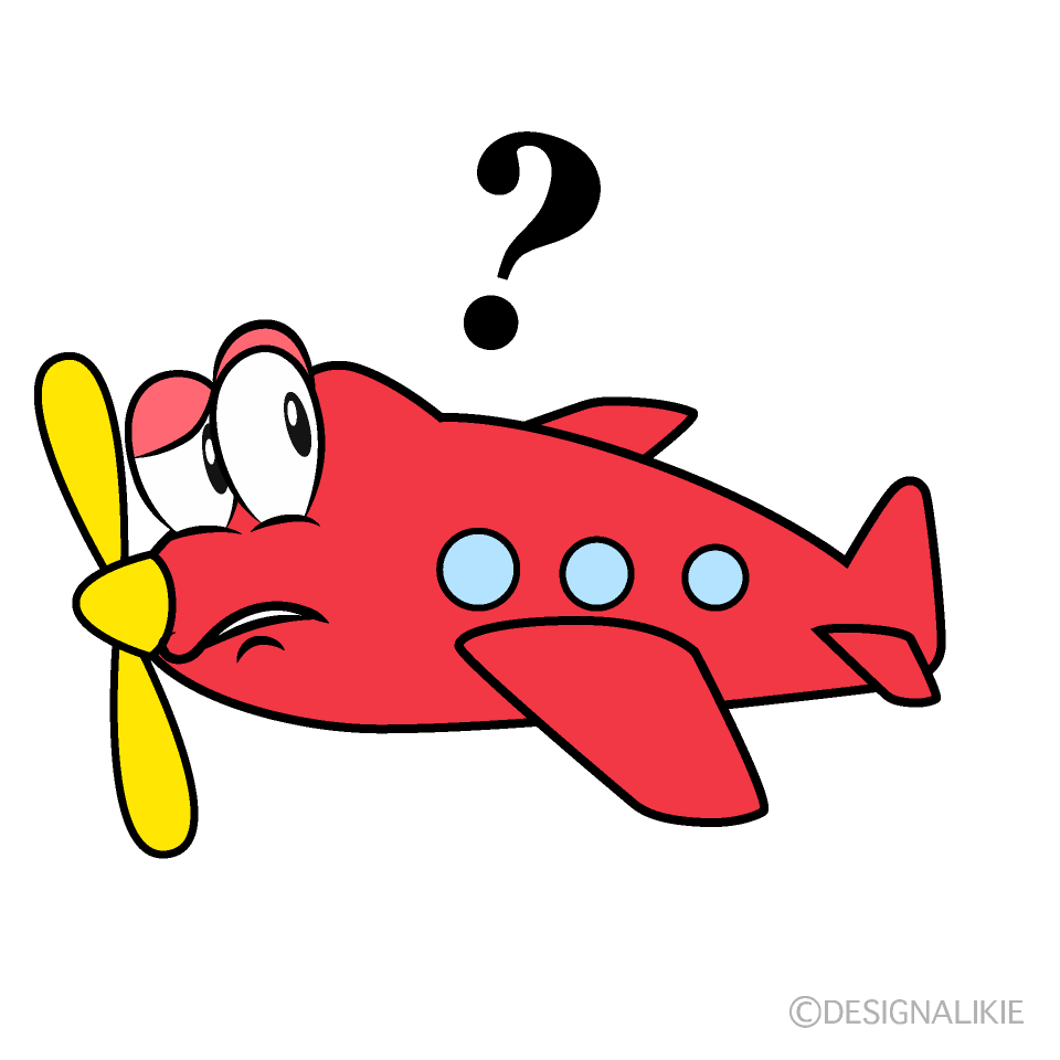 Thinking Prop Plane Cartoon Character Image