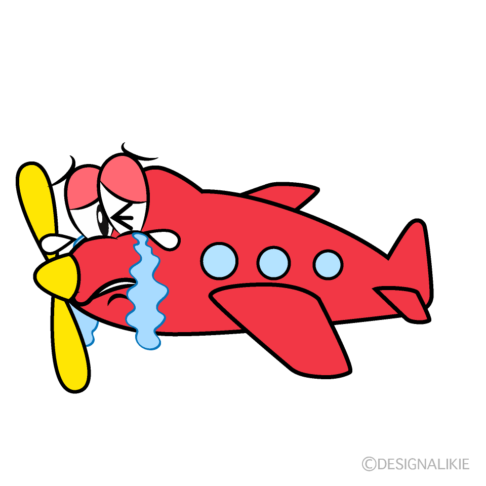 Crying Prop Plane Cartoon Character Image