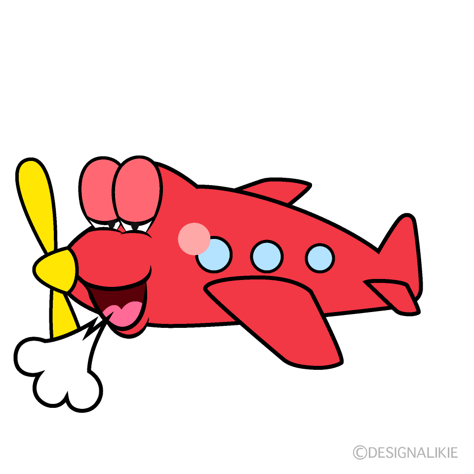 Relaxing Prop Plane Cartoon Character Image