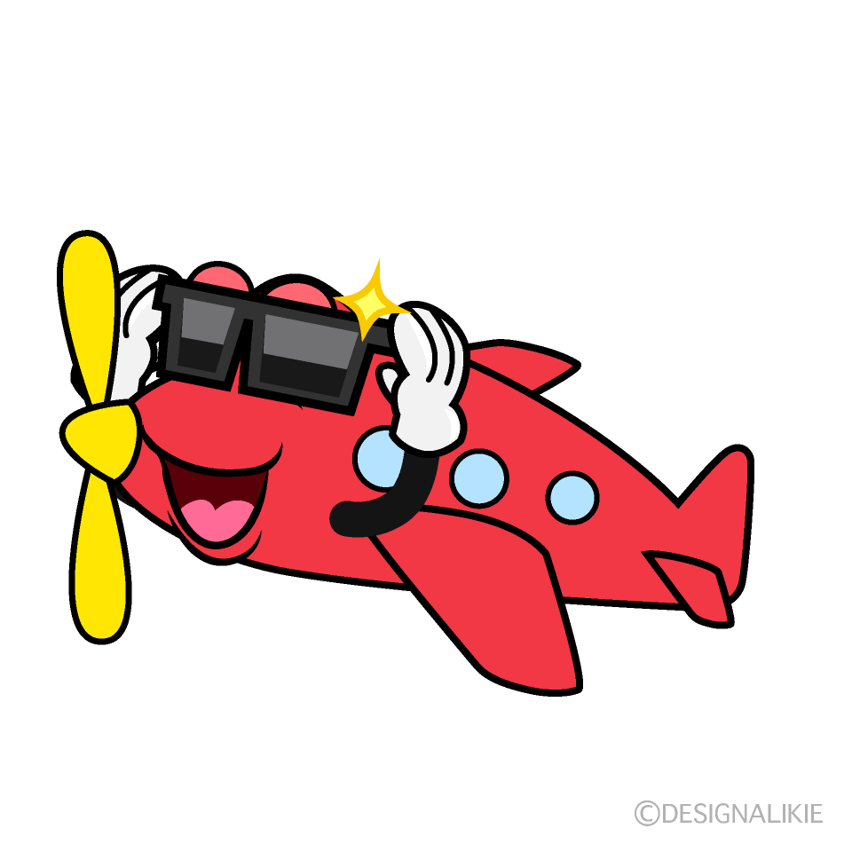 Cool Prop Plane Cartoon Character Image