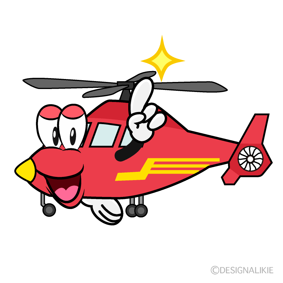 Posing Air Ambulance Cartoon Character Image