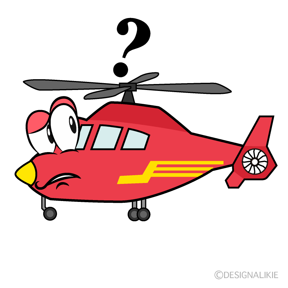 Thinking Air Ambulance Cartoon Character Image