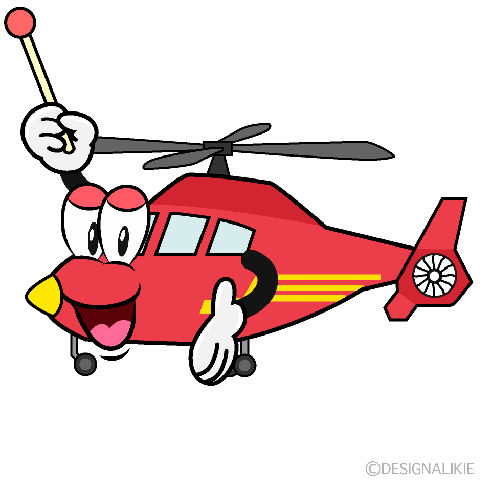 Speaking Air Ambulance Cartoon Character Image