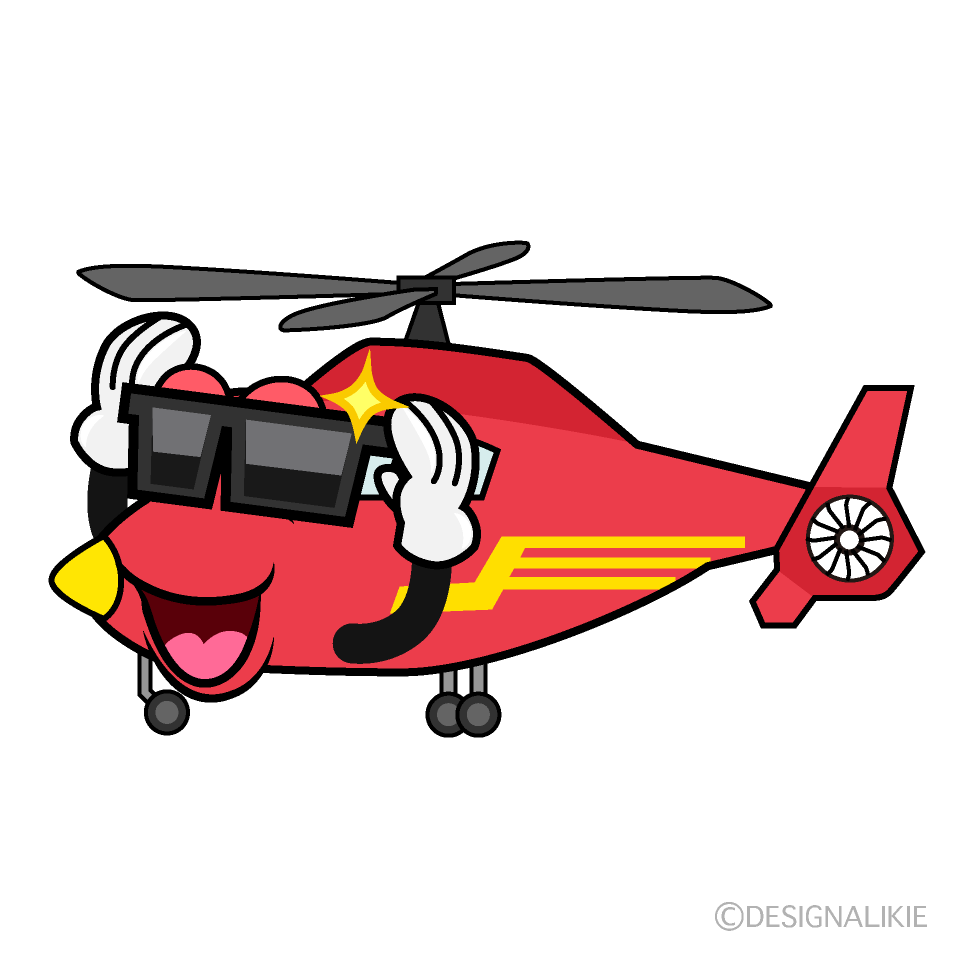 Cool Air Ambulance Cartoon Character Image