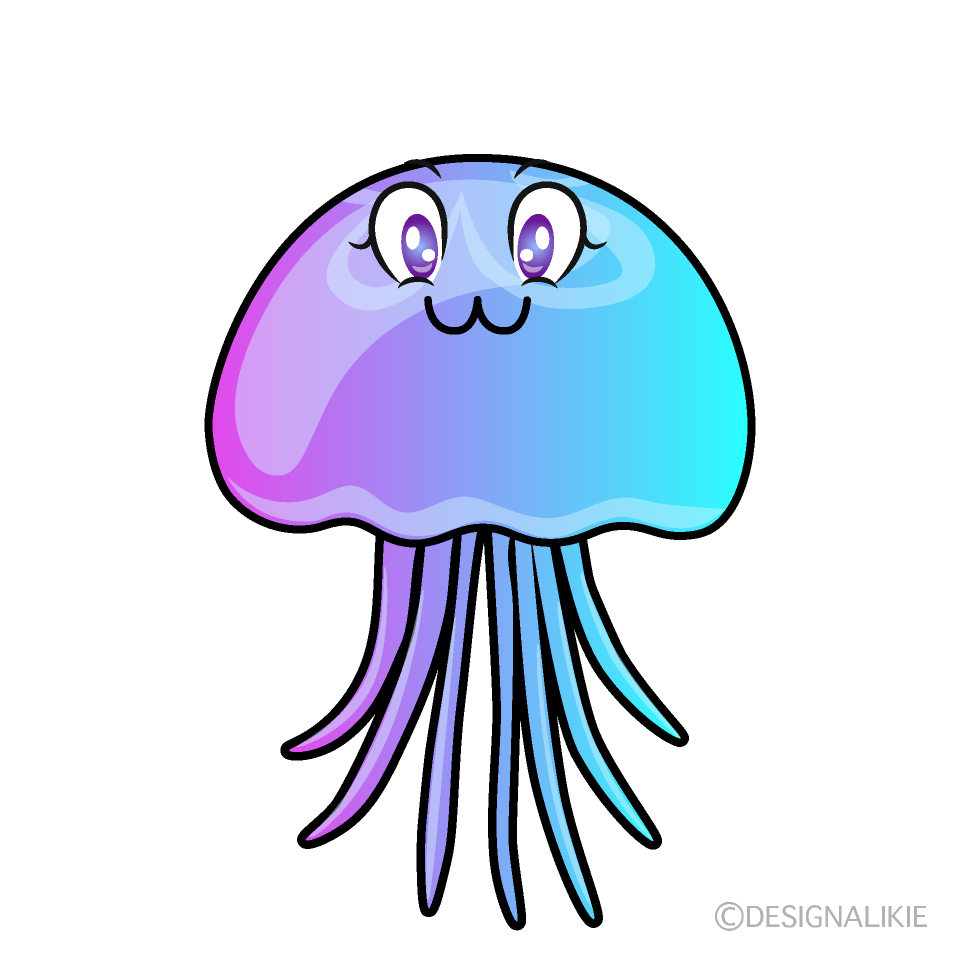 Pastel Jellyfish Cartoon Character Image