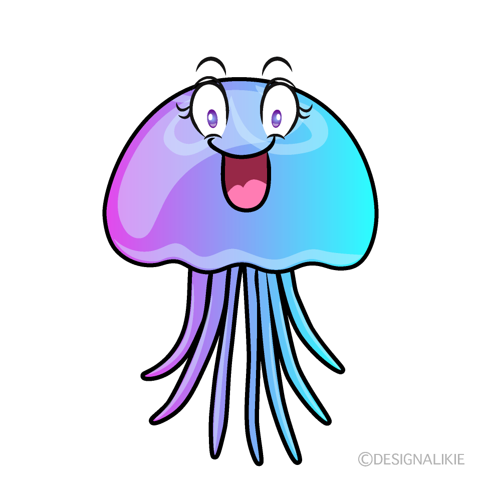 Surprising Pastel Jellyfish Cartoon Character Image