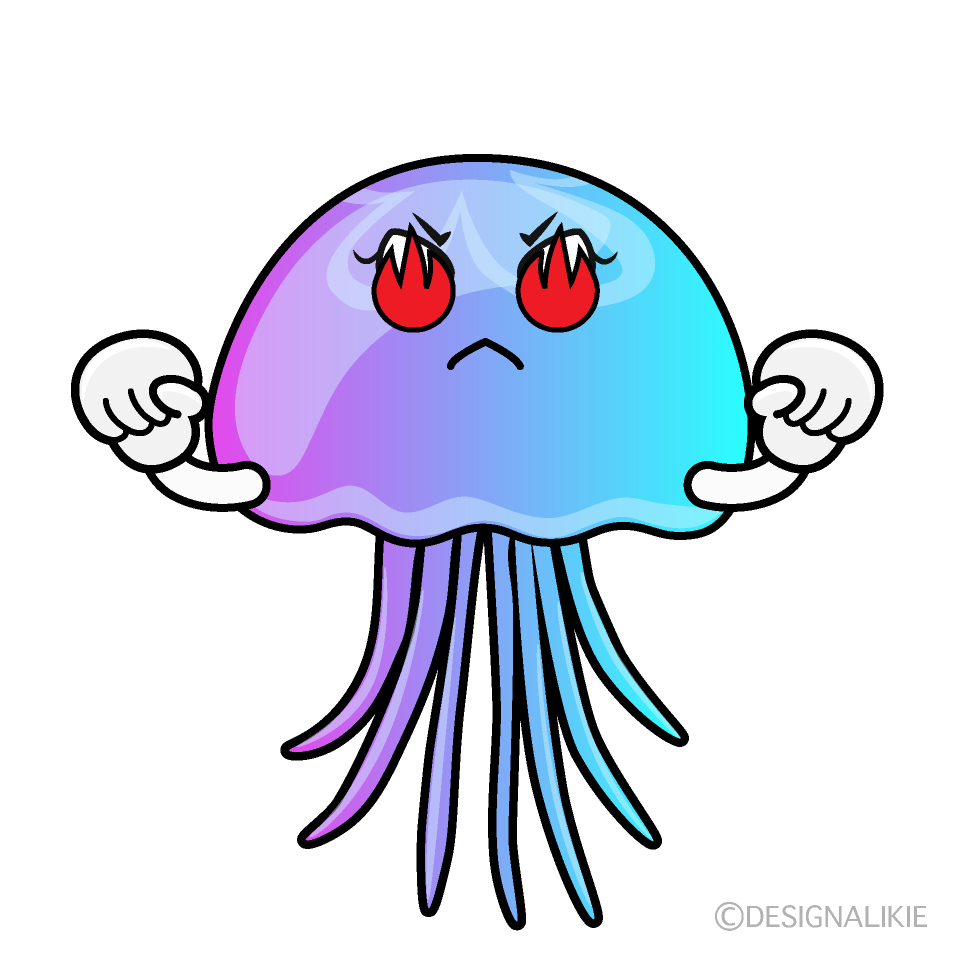 Enthusiasm Pastel Jellyfish Cartoon Character Image