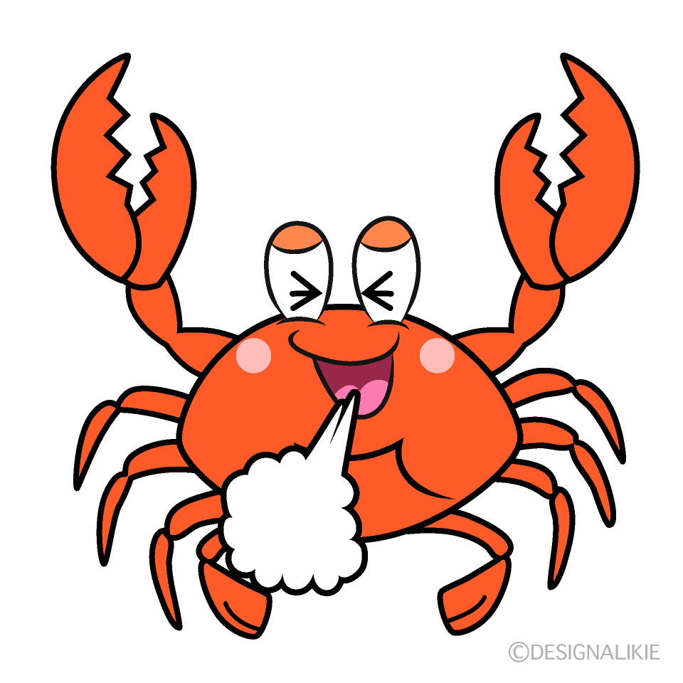 Laughing Gazami Crab Cartoon Character Image