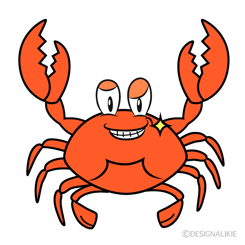 Grinning Gazami Crab Cartoon Character Image