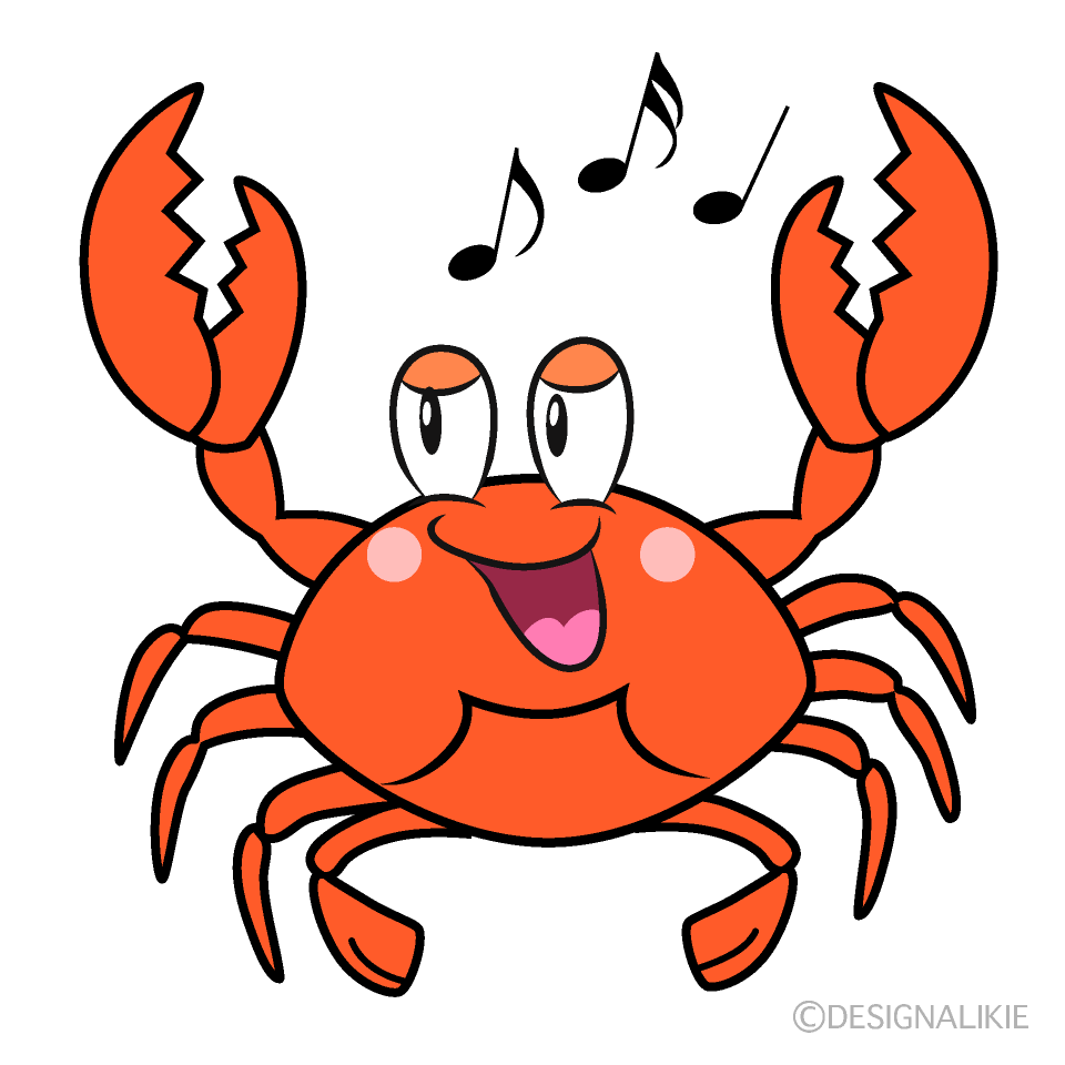 Singing Gazami Crab Cartoon Character Image