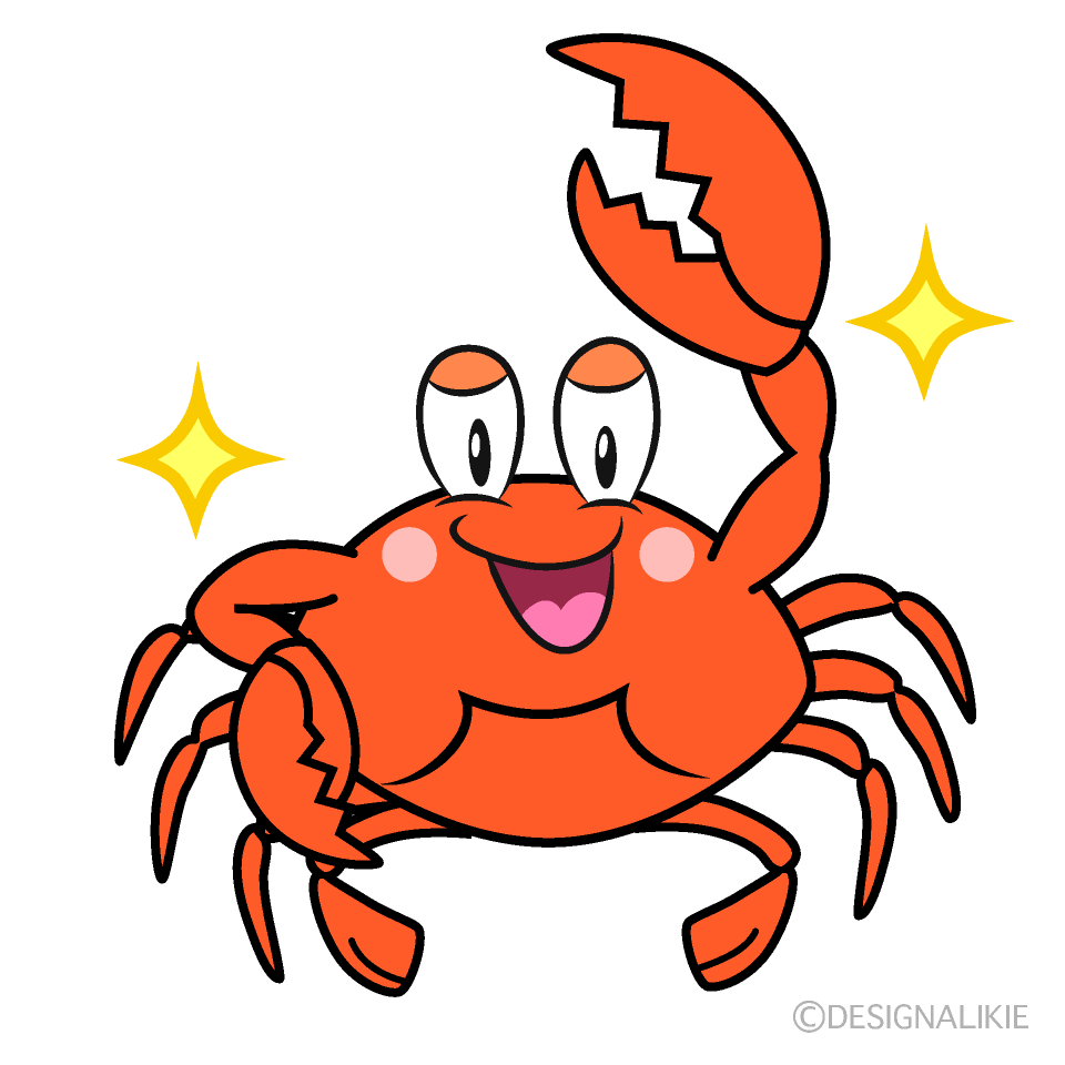 Glitter Gazami Crab Cartoon Character Image