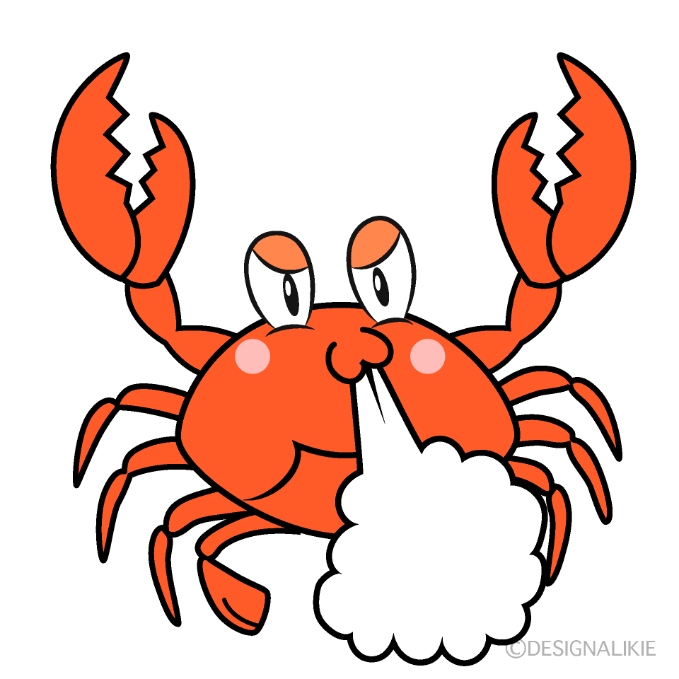 Angry Gazami Crab Cartoon Character Image