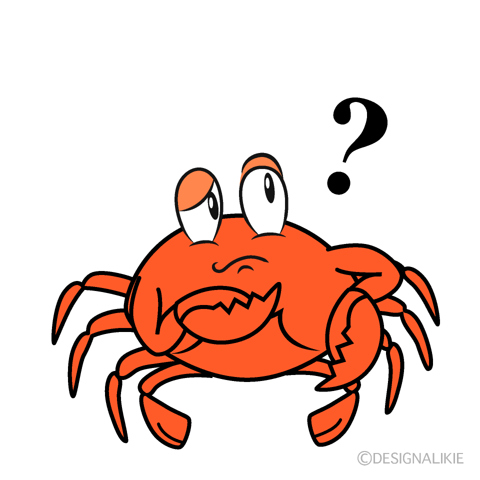 Thinking Gazami Crab Cartoon Character Image