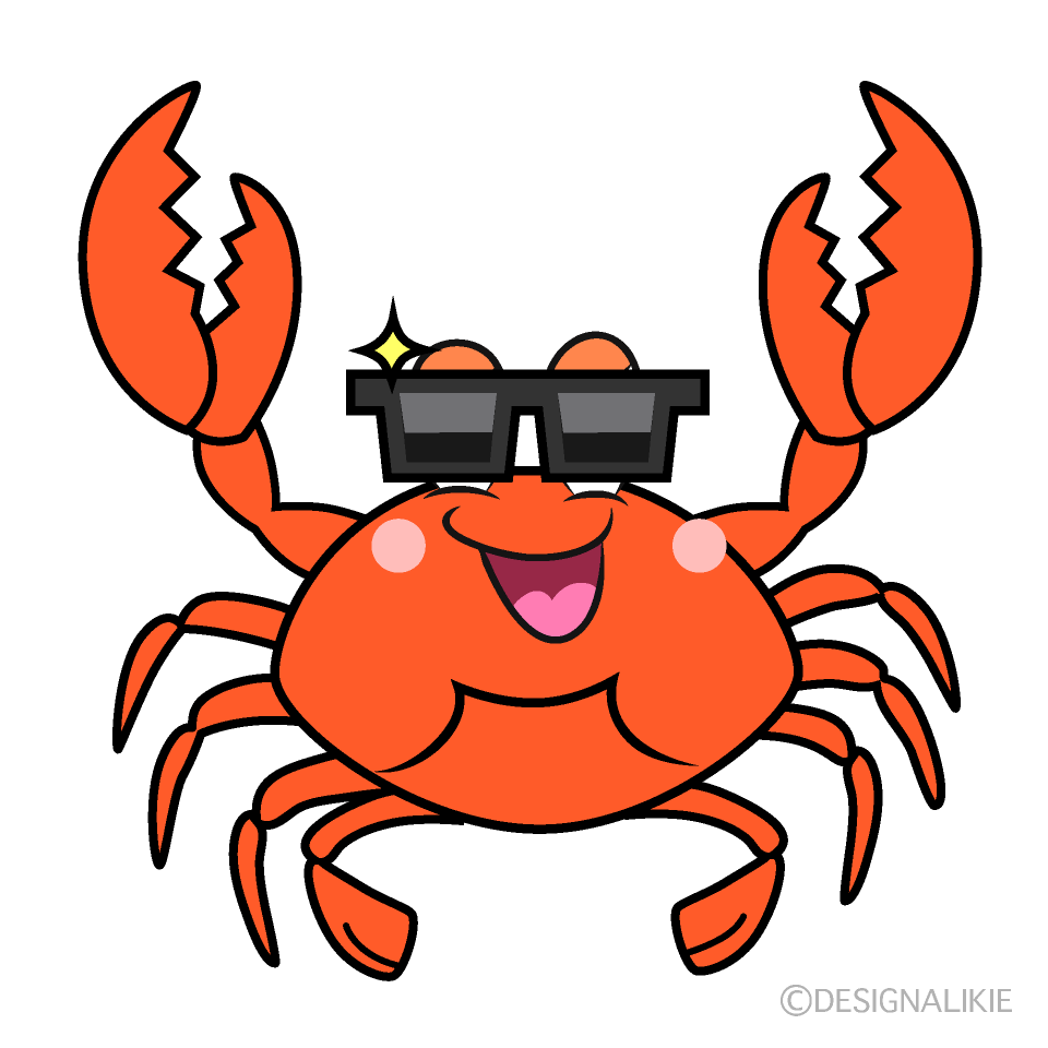 Cool Gazami Crab Cartoon Character Image