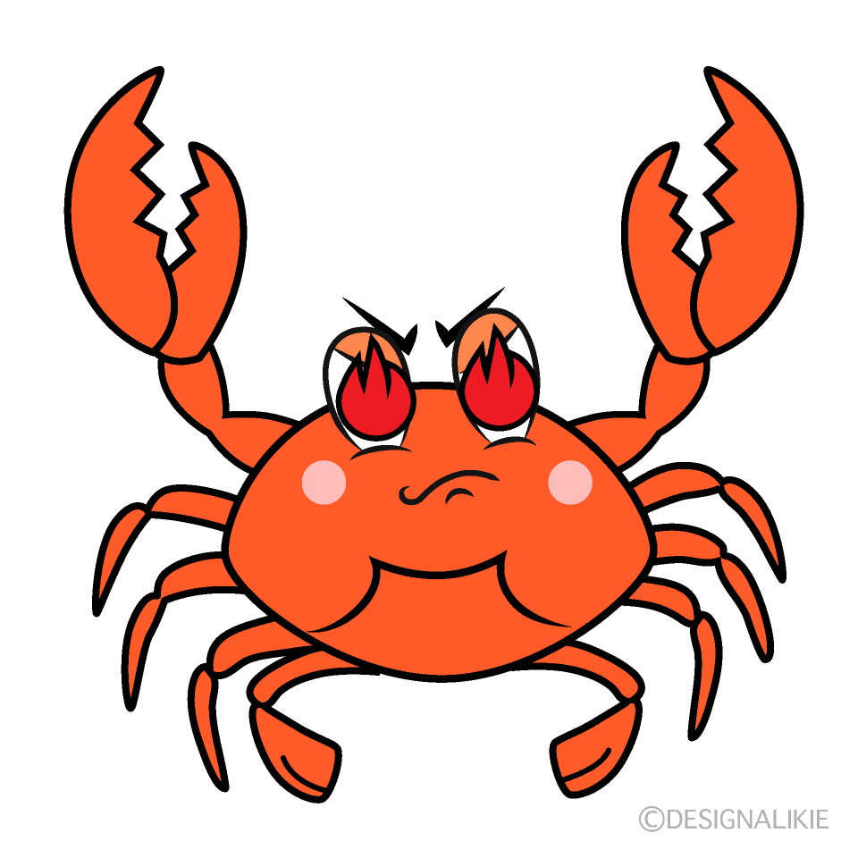 Enthusiasm Gazami Crab Cartoon Character Image