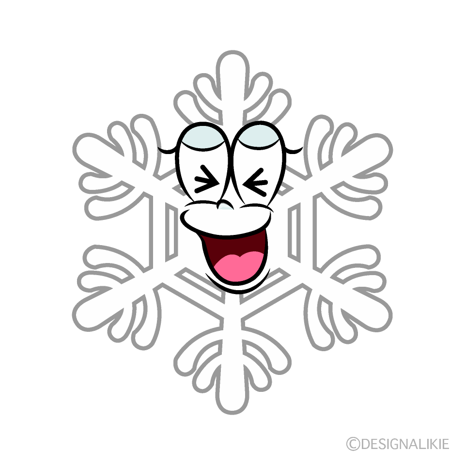 Laughing White Snow Cartoon Character Image