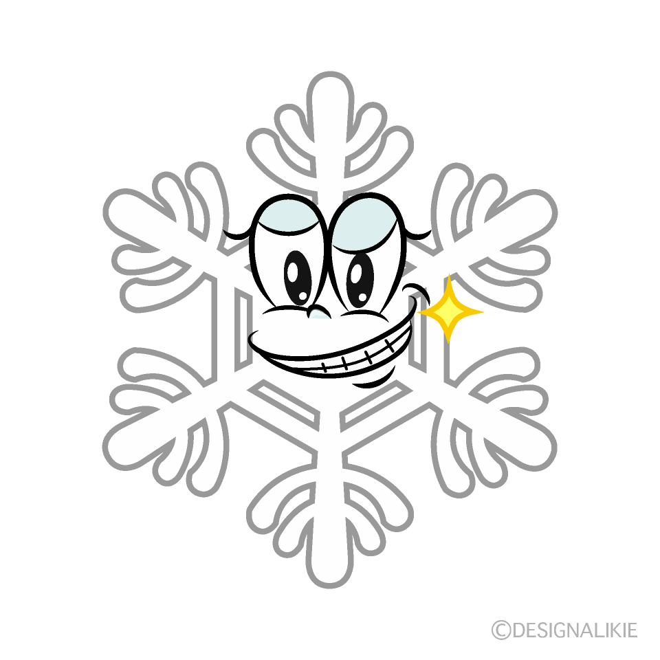 Grinning White Snow Cartoon Character Image