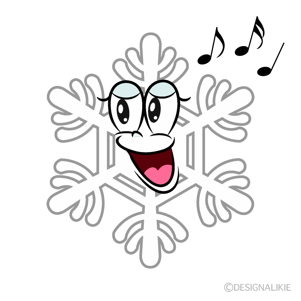 Singing White Snow Cartoon Character Image