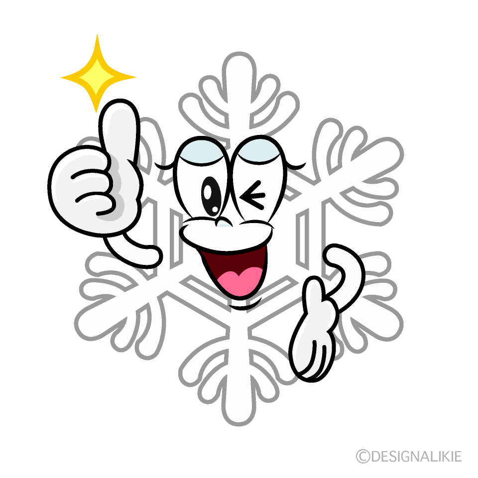 Thumbs up White Snow Cartoon Character Image