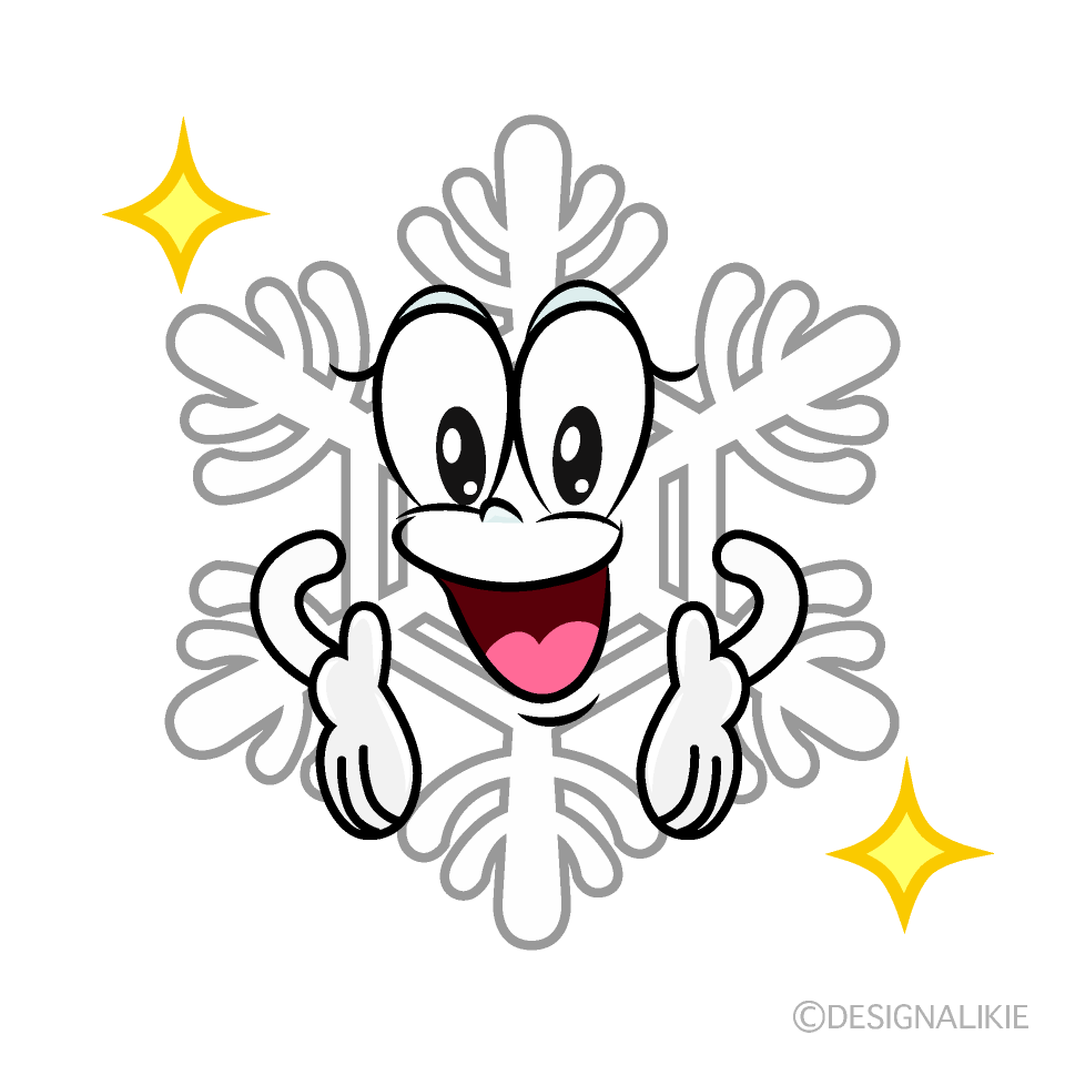 Glitter White Snow Cartoon Character Image