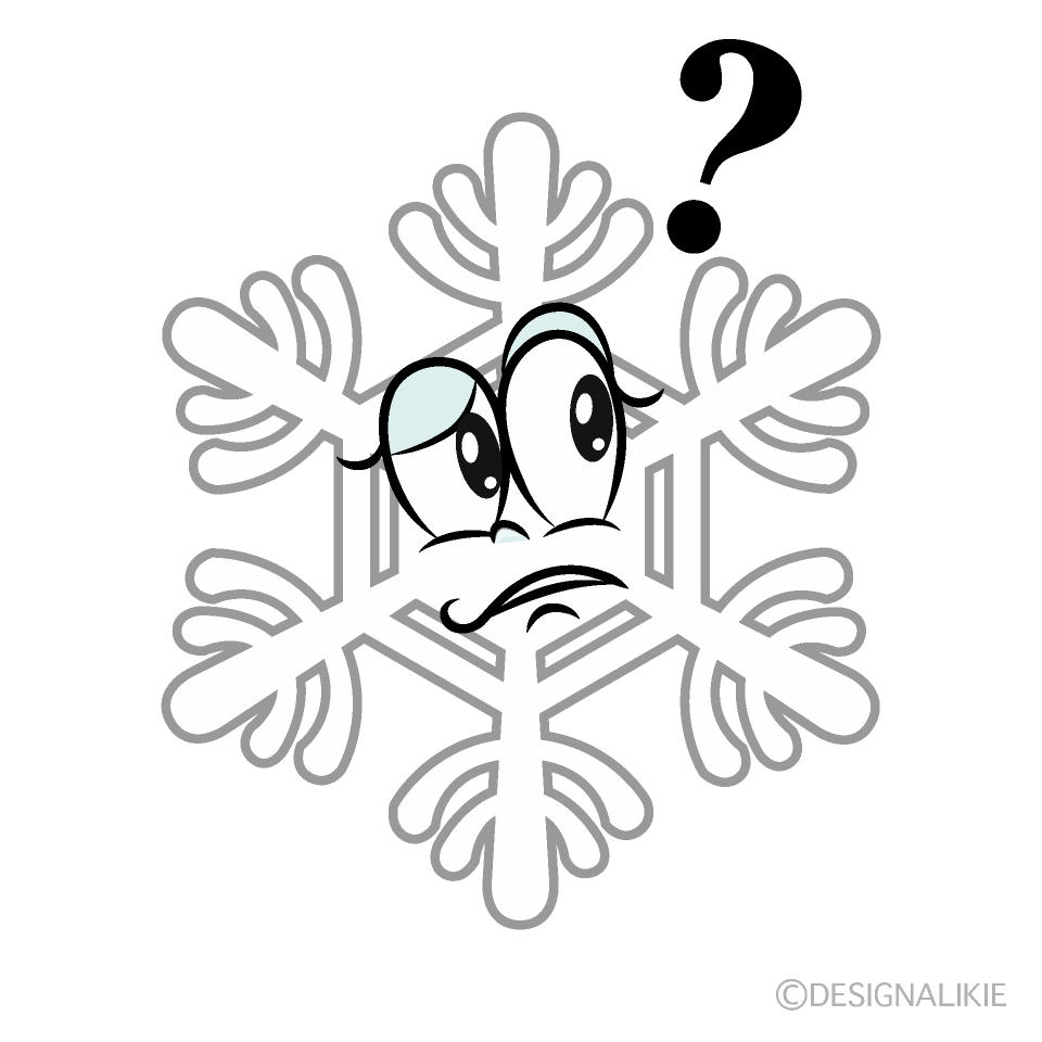 Thinking White Snow Cartoon Character Image