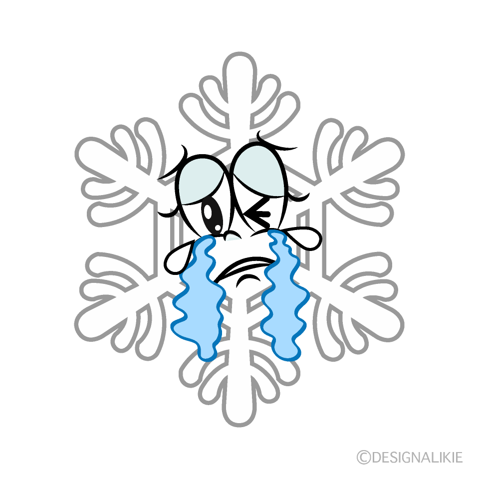 Crying White Snow Cartoon Character Image