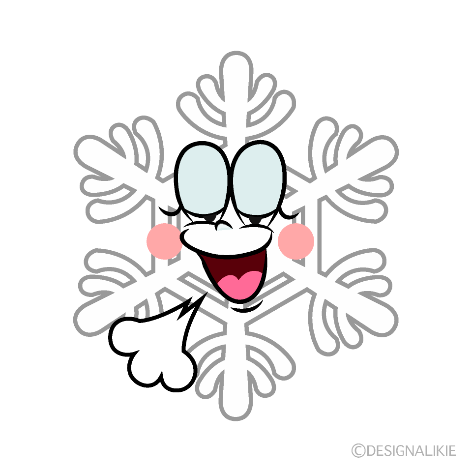 Relaxing White Snow Cartoon Character Image