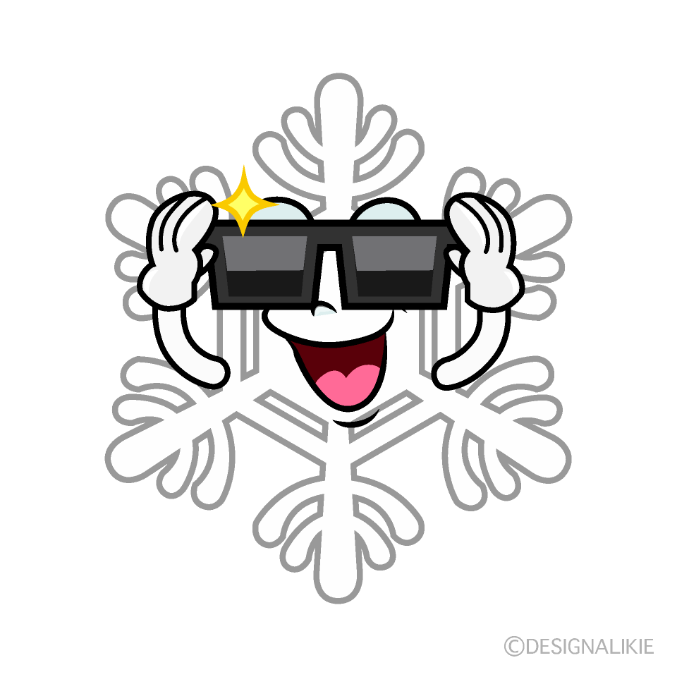 Cool White Snow Cartoon Character Image