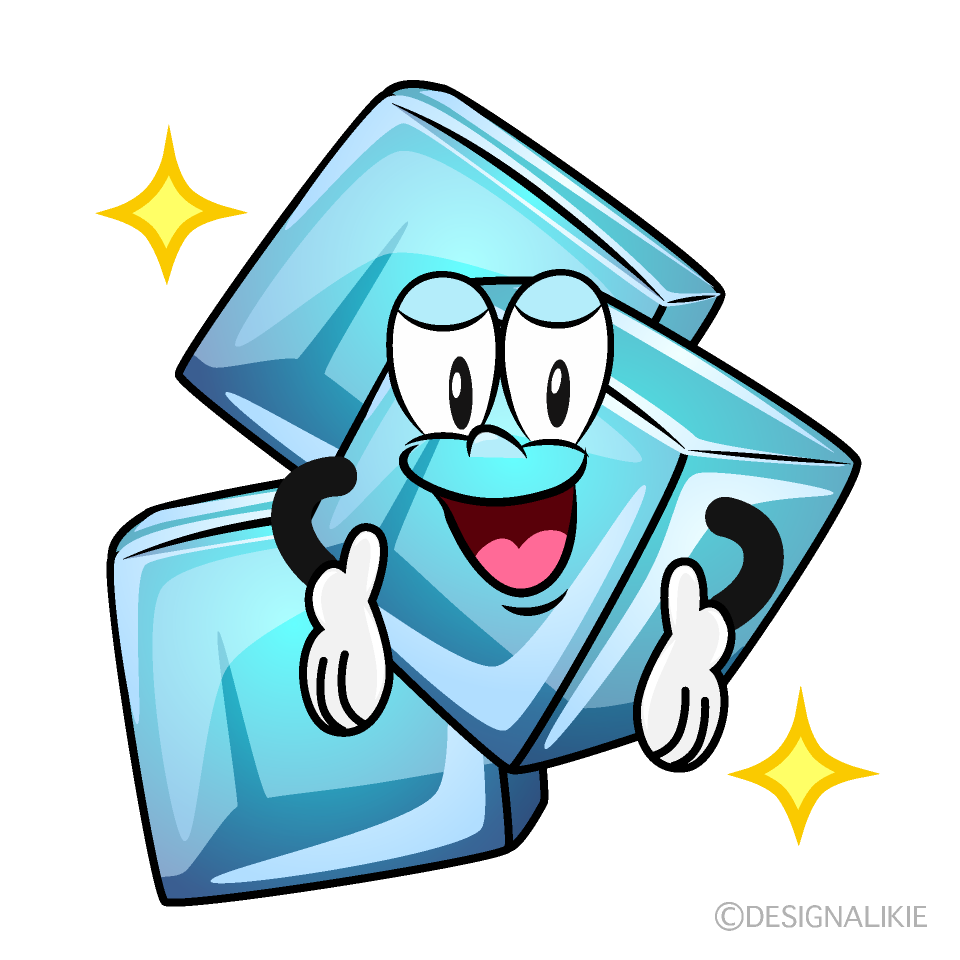 Glitter Ice Cube Cartoon Character Image