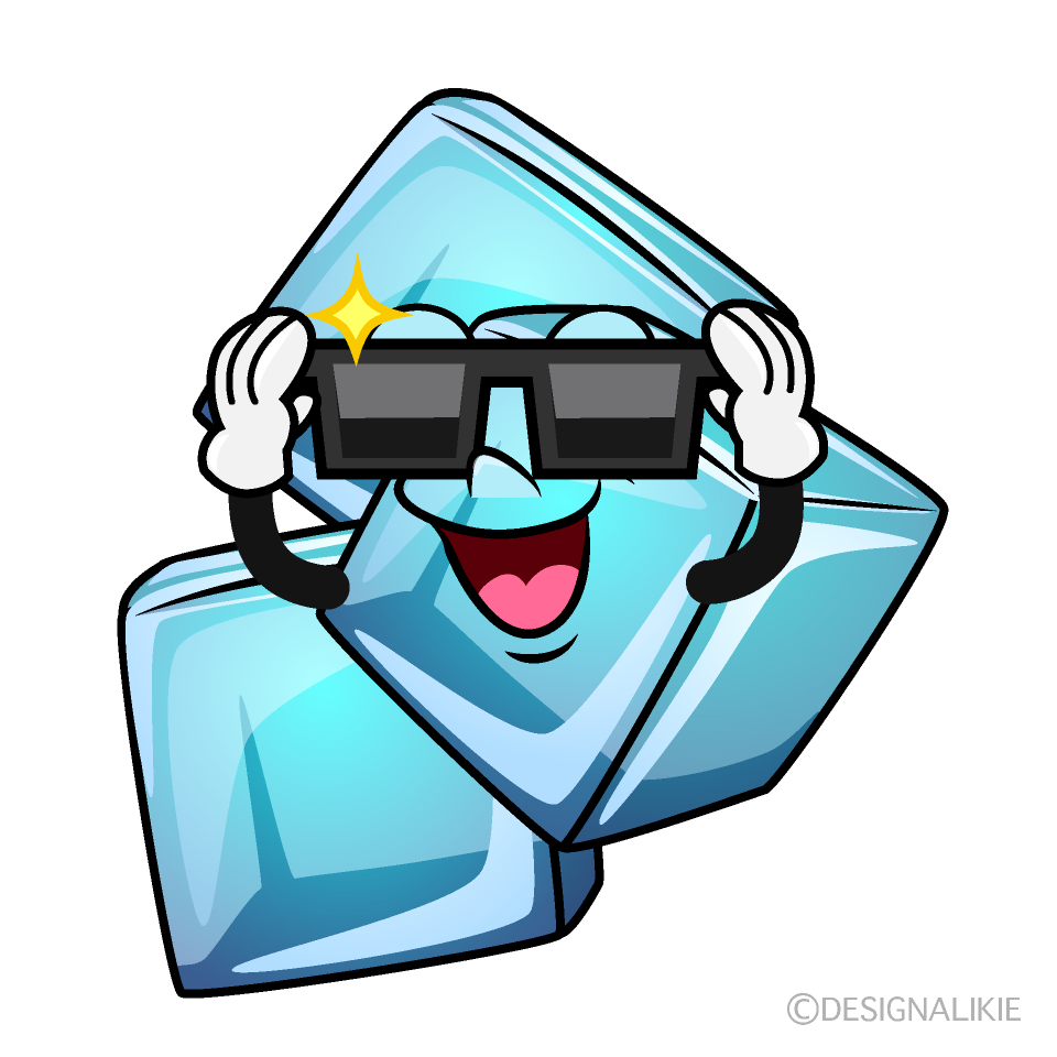 Cool Ice Cube Cartoon Character Image