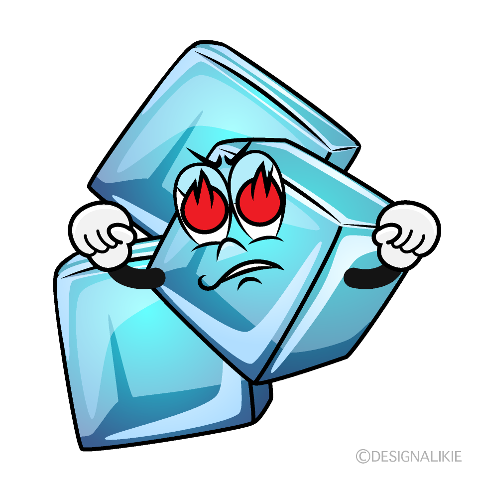 Enthusiasm Ice Cube Cartoon Character Image