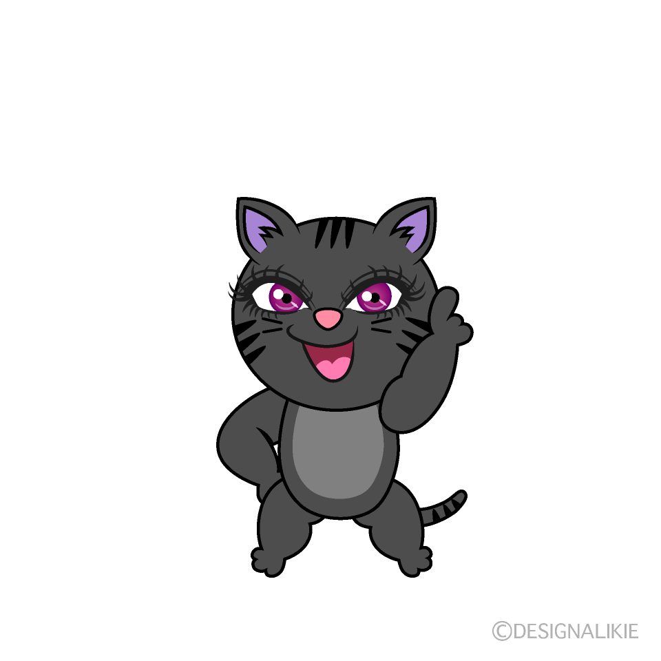 Posing Black Cat