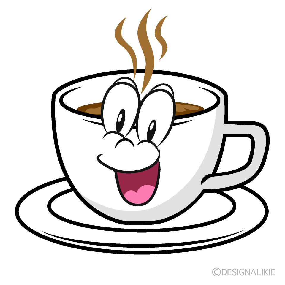 Free Surprising Coffee Cartoon Image｜Charatoon